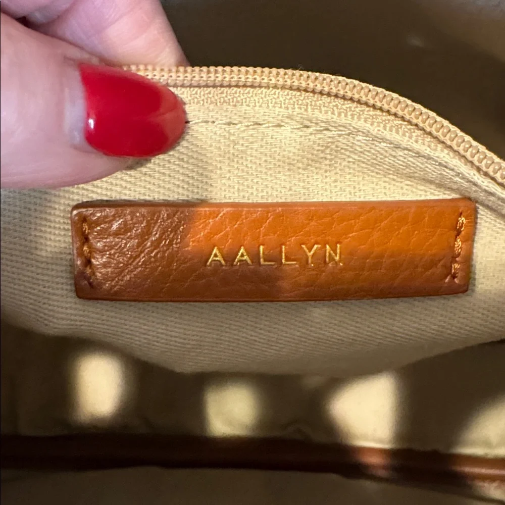 AALLYN Brown Leather Crossbody Bag